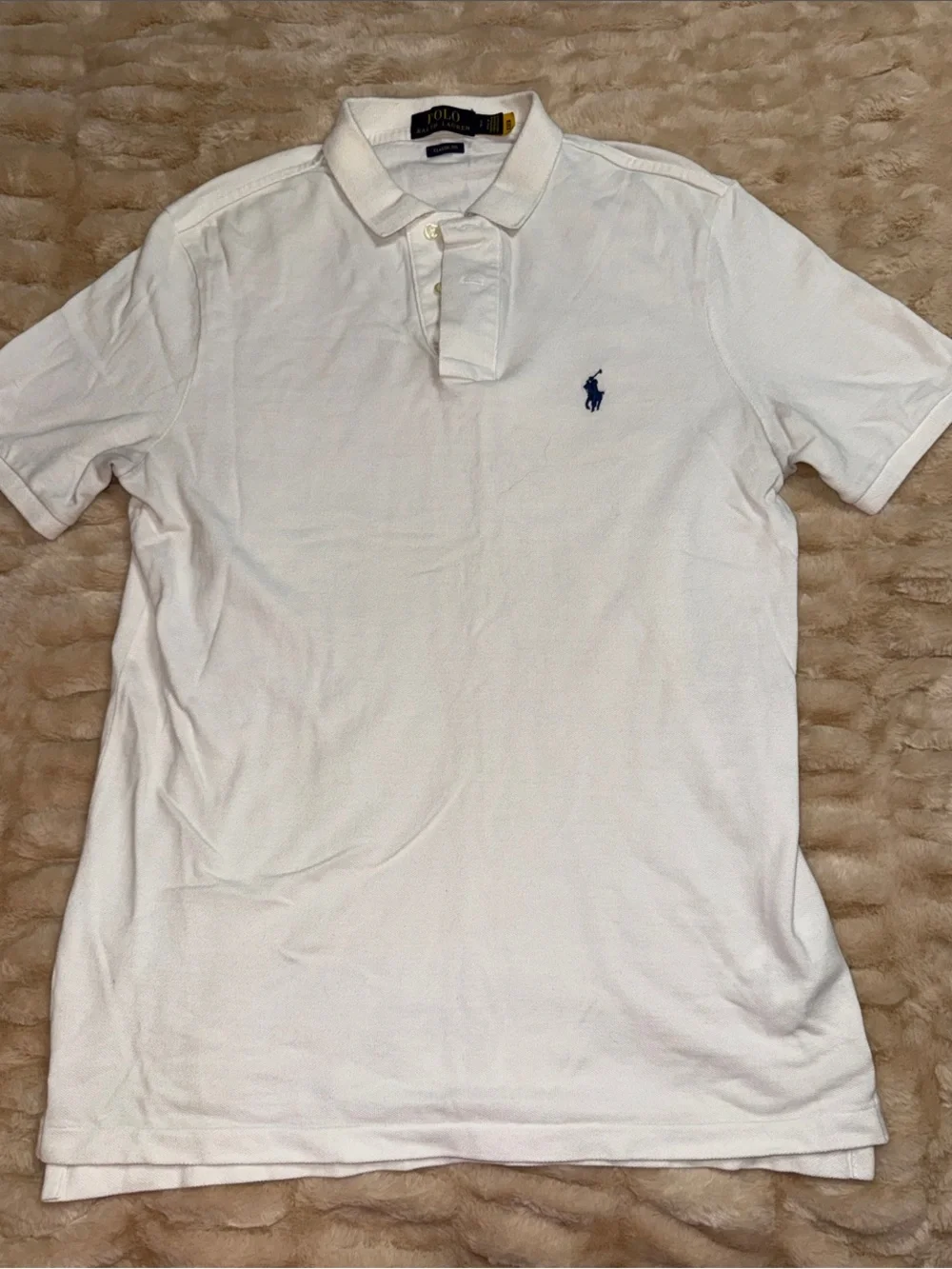 Polo by Ralph Lauren White Polo with Navy Pony